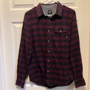 3/25$💥 Vans Shirt Tailored Fit button down Plaid Small Men Flannel long sleeve